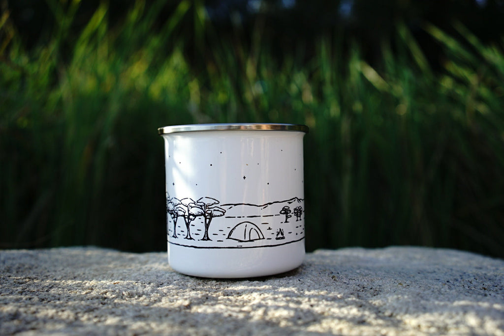 Personalised 4WD Mug Enamel Camp