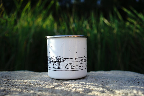 Personalised 4WD Mug Enamel Camp