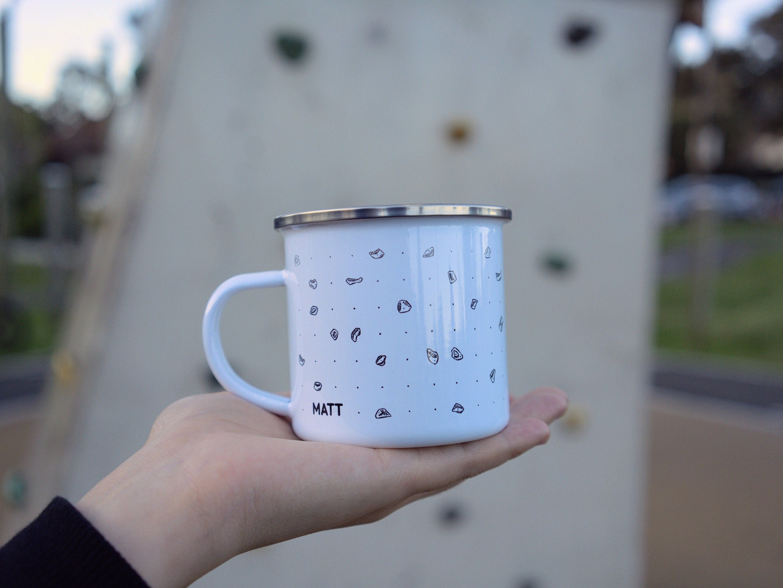 Personalised Male Bouldering Mug