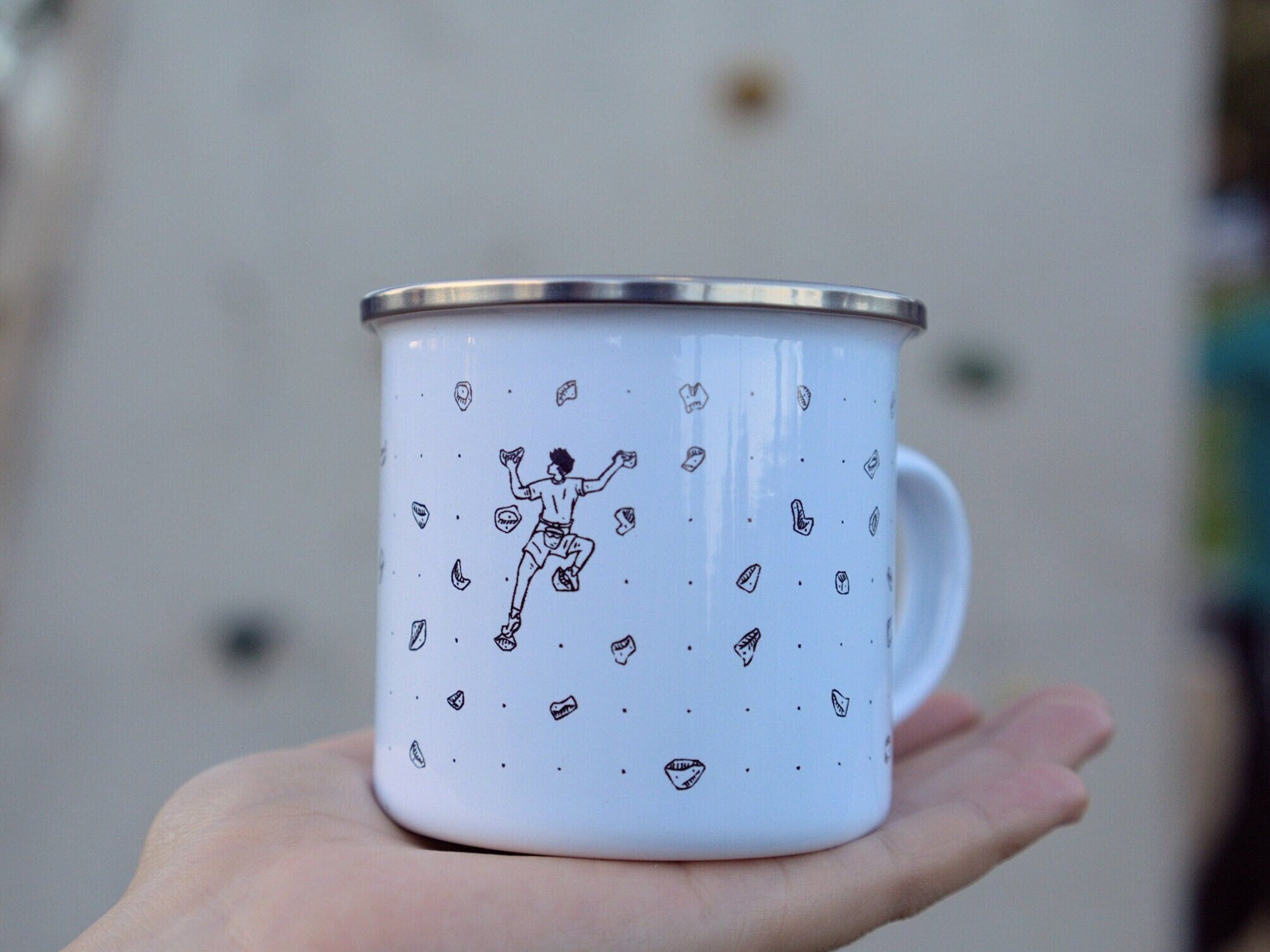 Personalised Male Bouldering Mug
